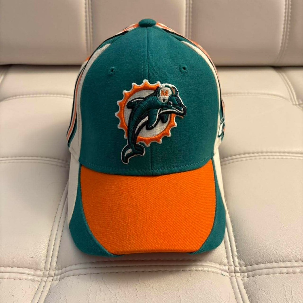 NFL Reebok Miami Dolphins Green Orange & White Football Hat